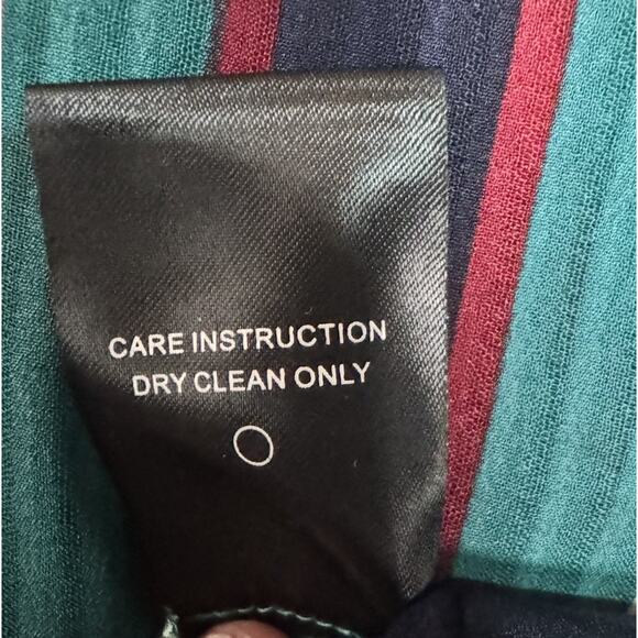 Revolve Lovers + Friends Sz S Parisian It Girl Wrap Blouse Retro Stripe Chic Top - Picture 8 of 8